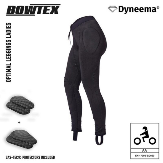Bowtex Optimal Ladies Black Leggings £179.99 Base Layers/Underwear - SKU 39WOPTI32BK1XS from RaceLeathers Motorcycle Clothing