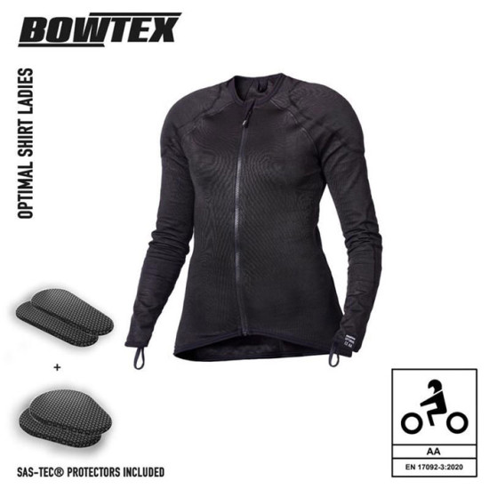 Bowtex Optimal Ladies Black Shirt £250.00 Base Layers/Underwear - SKU 39WOPTISHBK1XS from RaceLeathers Motorcycle Clothing