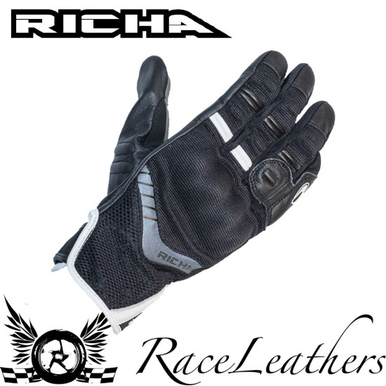 Richa Desert Black Gloves Mens Motorcycle Gloves - SKU 081/DESERT/BK/02