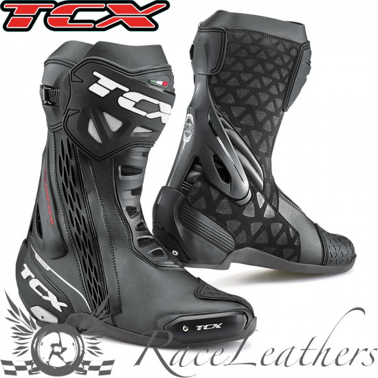 TCX RT-Race Black Mens Motorcycle Racing Boots - SKU 130/7655/NER/38