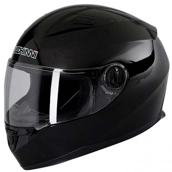 Duchinni D705 Gloss Black Full Face Helmets - SKU DHD705P152X