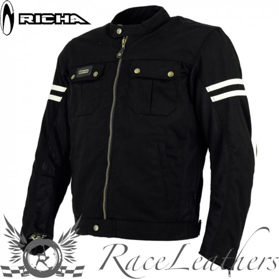 Richa Fullmer Black Mens Motorcycle Jackets - SKU 082/FULLME/BK/02