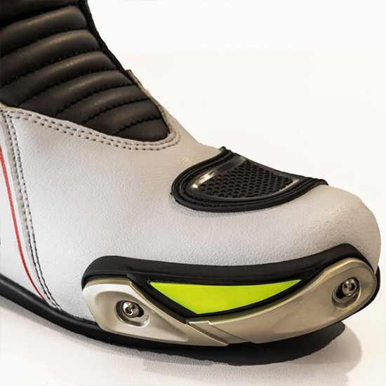 Richa Blade White Black Fluo £139.99 Mens Motorcycle Racing Boots - SKU 084/BLADE/WBF/39 from RaceLeathers Motorcycle Clothing