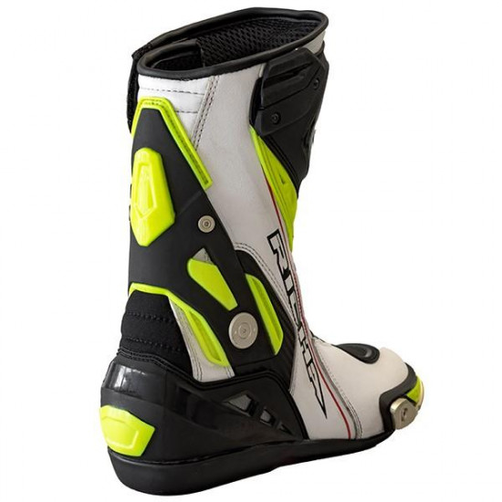 Richa Blade White Black Fluo £139.99 Mens Motorcycle Racing Boots - SKU 084/BLADE/WBF/39 from RaceLeathers Motorcycle Clothing