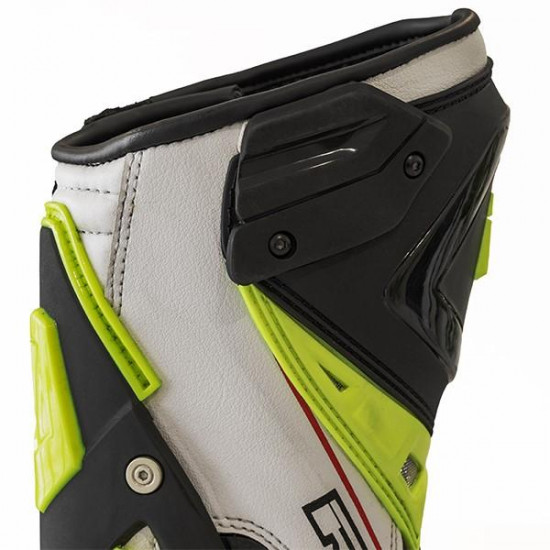 Richa Blade White Black Fluo £139.99 Mens Motorcycle Racing Boots - SKU 084/BLADE/WBF/39 from RaceLeathers Motorcycle Clothing