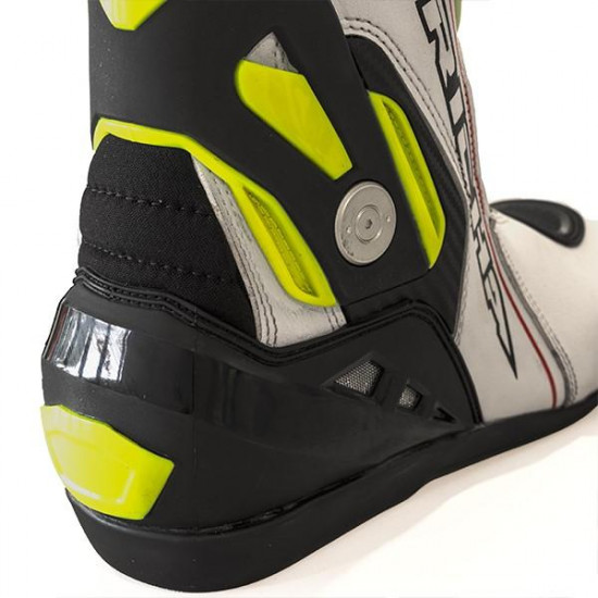 Richa Blade White Black Fluo £139.99 Mens Motorcycle Racing Boots - SKU 084/BLADE/WBF/39 from RaceLeathers Motorcycle Clothing