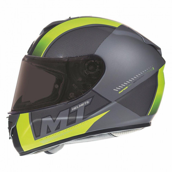 MT Rapide Overtake - Matt Black/Fluo Yellow Full Face Helmets - SKU M11164581333