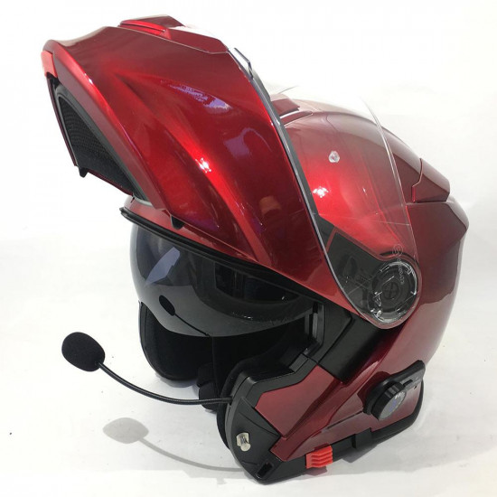 Viper RS-V171 Bluetooth Burgundy £209.95 Flip Front Motorcycle Helmets - SKU A175BurgundyXS from RaceLeathers Motorcycle Clothing