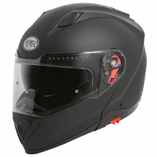 Premier Delta U9 Matt Black Flip Up Flip Front Helmets - SKU PRHDE16LA