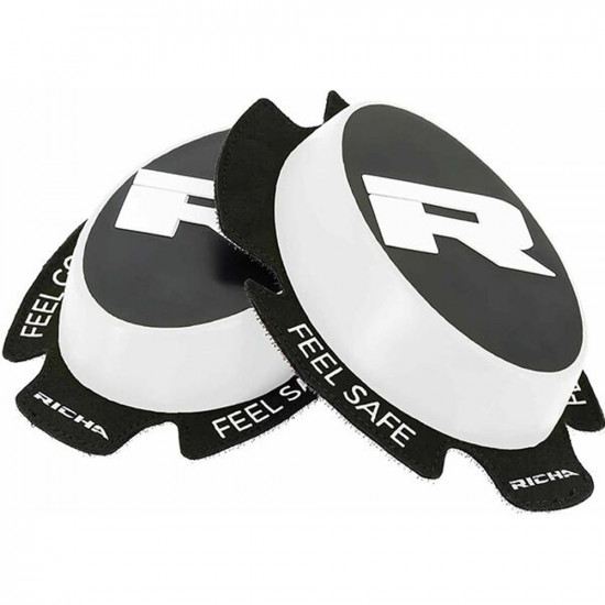 Richa Racing R Knee Sliders White £37.99 Clothing Accessories - SKU 080/RSLIDER/WHT from RaceLeathers Motorcycle Clothing
