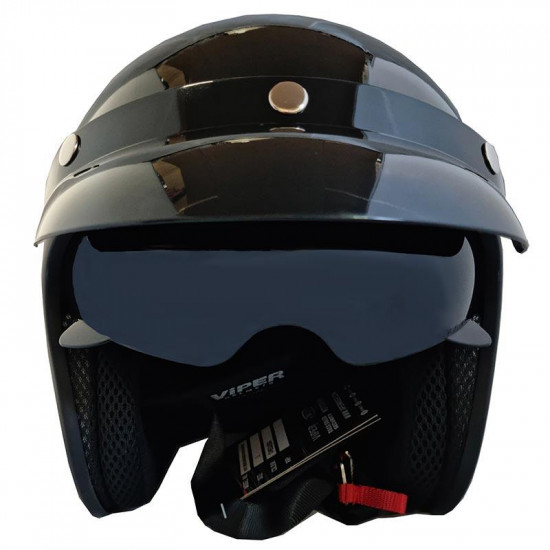 Viper Chequer Evo Gloss 500 Open Face Helmet Open Face Helmets - SKU A500chequerglossXS