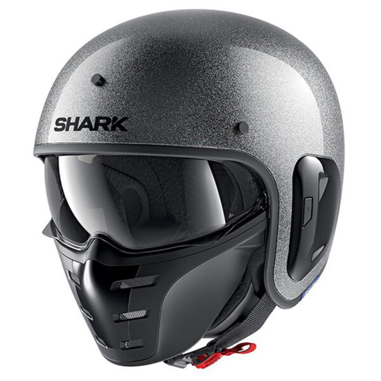 Shark S-Drak 2 Blank Glitter Glitter Silver Pearl £269.99 Open Face Helmets - SKU 235/HE2762E/SSX1 from RaceLeathers Motorcycle Clothing