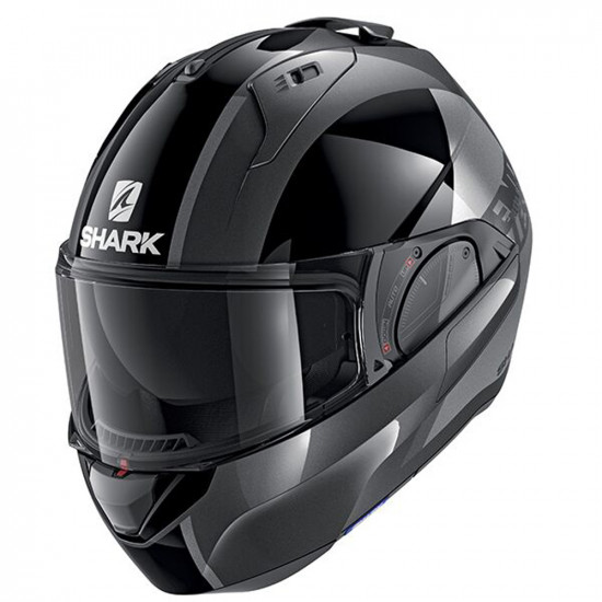 Shark Evo ES Endless Anthracite Black Flip Front Motorcycle Helmets - SKU 235/HE9806E/AKA1