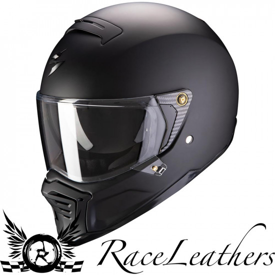 Scorpion Exo HX1 Fighter Matt Black Full Face Helmets - SKU 7508710010L