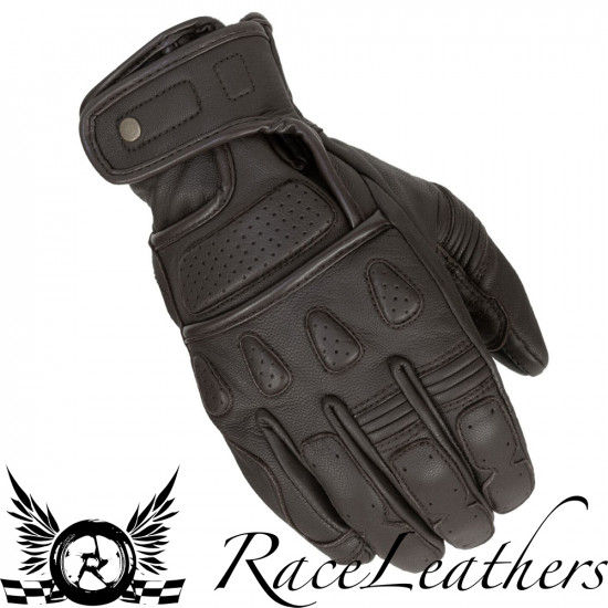 Merlin Finlay Leather Black Glove Mens Motorcycle Gloves - SKU MLG034/BLK/SML