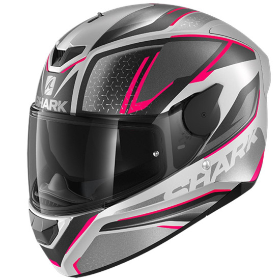Shark D-Skwal 2 Daven Matt Silver Black Violet Motorcycle Helmet £180.49 Full Face Helmets - SKU 210/HE4057E/SKV1 from RaceLeathers Motorcycle Clothing