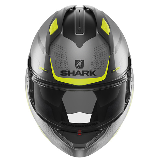 Shark Evo GT Encke Matt Anthracite Yellow Motorcycle Helmet