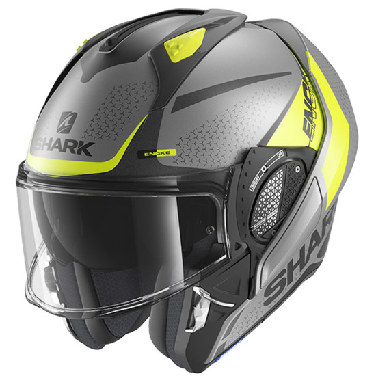Shark Evo GT Encke Matt Anthracite Yellow Motorcycle Helmet £408.49 Full Face Helmets - SKU 235/HE8915E/AYK1 from RaceLeathers Motorcycle Clothing