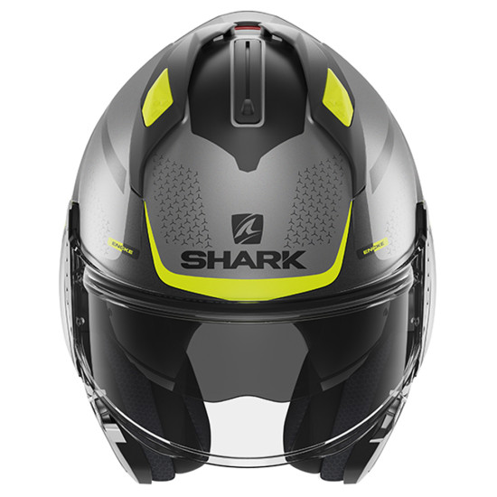 Shark Evo GT Encke Matt Anthracite Yellow Motorcycle Helmet £408.49 Full Face Helmets - SKU 235/HE8915E/AYK1 from RaceLeathers Motorcycle Clothing