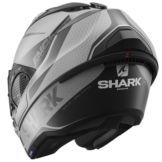 Shark Evo GT Encke Matt Silver Anthracite Motorcycle Helmet £408.49 Flip Front Motorcycle Helmets - SKU 235/HE8915E/SAK1 from RaceLeathers Motorcycle Clothing