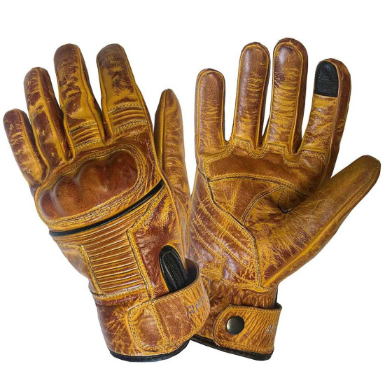 Rayven Vintage Tan Leather Motorcycle Gloves £39.95 Mens Motorcycle Gloves - SKU RLMWVIN013 from RaceLeathers Motorcycle Clothing