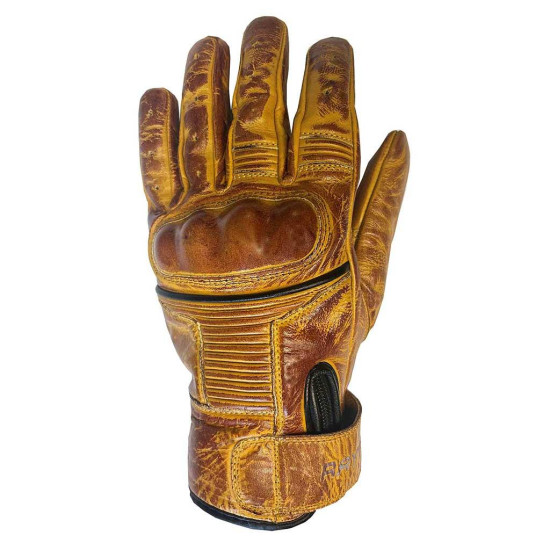 Rayven Vintage Tan Leather Motorcycle Gloves