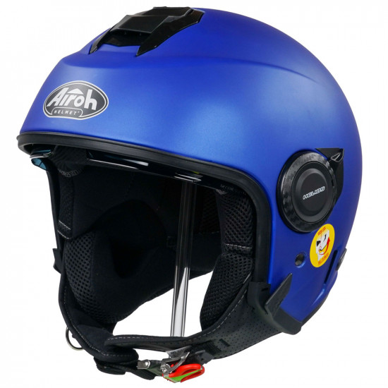 Airoh Helios Matt Blue Helmet Open Face Helmets - SKU ARH145L
