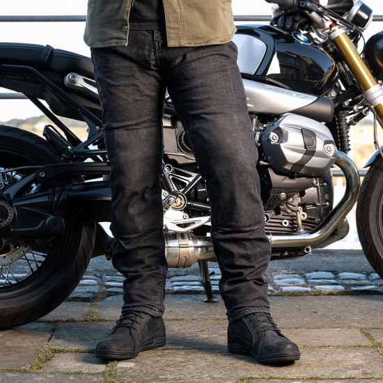 Merlin Route One Mason Black Waterproof Jeans Short Leg Motorcycle Jeans - SKU DNM045/BLK/SHT/30