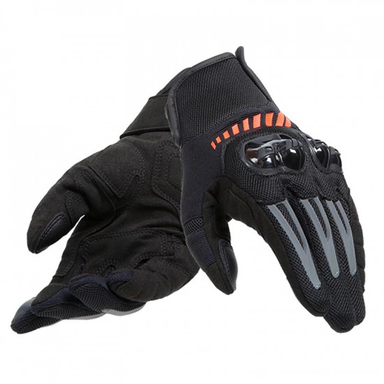 Dainese MIG 3 Air Tex Gloves Black Fluo Red