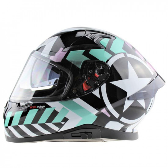 Viper RSV95 Radar Teal Lilac Helmet Full Face Helmets - SKU A225RadarTealLilacXS