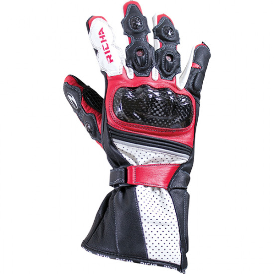 Richa Ravine Leather Sports Gloves Black Red