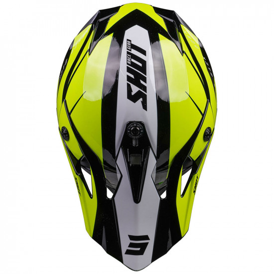 Shot MX Helmet Pulse Revenge Black Neon Yellow White Off Road Helmets - SKU A09-21C1-B01-07