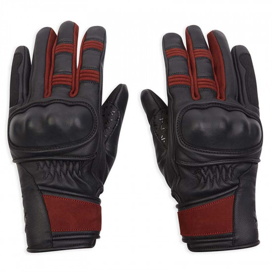Spada Bennett CE Ladies Gloves Black Burgundy Ladies Motorcycle Gloves - SKU 0820814