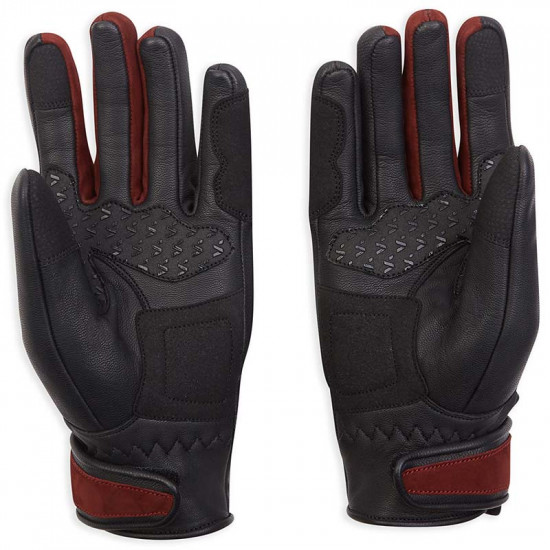 Spada Bennett CE Ladies Gloves Black Burgundy Ladies Motorcycle Gloves - SKU 0820814