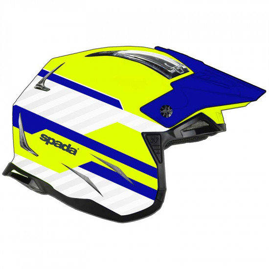 Spada Rock 06 Pilot Blue/White/Fluo Helmet Open Face Helmets - SKU 0826366