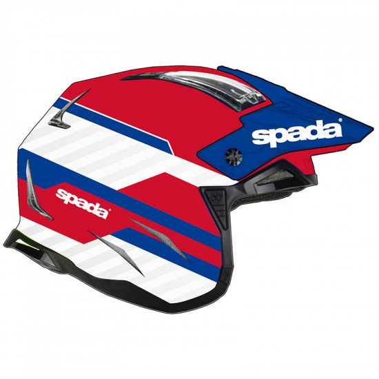 Spada Rock 06 Pilot Blue/White/Red Helmet Open Face Helmets - SKU 0826410
