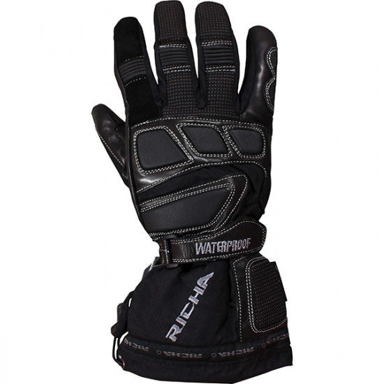 Richa Carbon Winter Waterproof Thermal Gloves Black Mens Motorcycle Gloves - SKU 081/CARWIN/BK/02