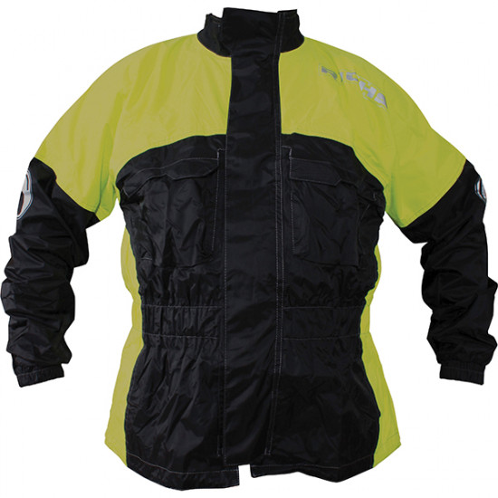Richa Rain Warrior Waterproof Jacket Black Fluo Yellow Waterproofs - SKU 082/RAINJK/YL/01