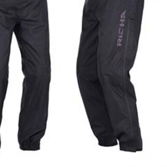 Richa Side-Zip Rain Trousers Black £99.99 Waterproofs - SKU 082/7SZR/BK/03 from RaceLeathers Motorcycle Clothing