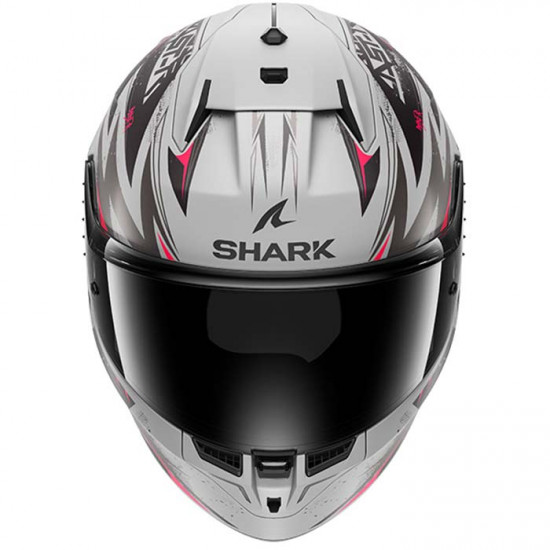 Shark D-Skwal 3 Blast-R Matt Silver Anthracite Red Full Face Helmets - SKU 210/HE0921E/SVK1