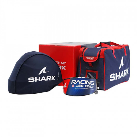 Shark Race-R Pro GP 06 Zarco Winter Test Carbon Red Blue Full Face Helmets - SKU 200/HE0480E/DUR1