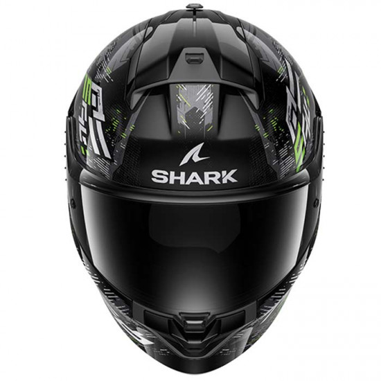 Shark Ridill 2 Molokai Black Silver Green Full Face Helmets - SKU 210/HE1109E/KSG1