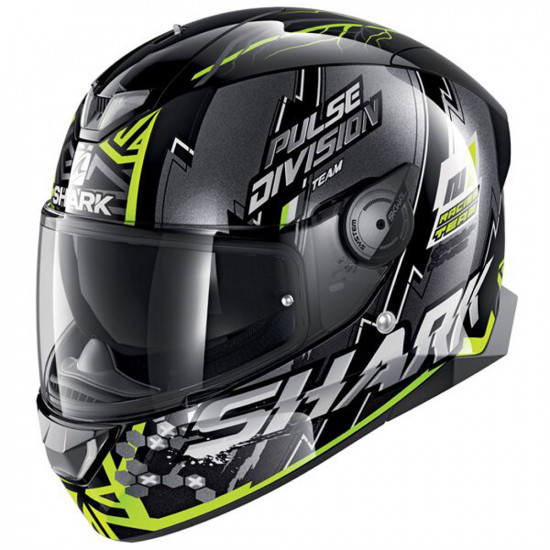 Shark Skwal 2 Noxxys Black Yellow Silver £227.99 Full Face Helmets - SKU 210/HE4954E/KYS1 from RaceLeathers Motorcycle Clothing