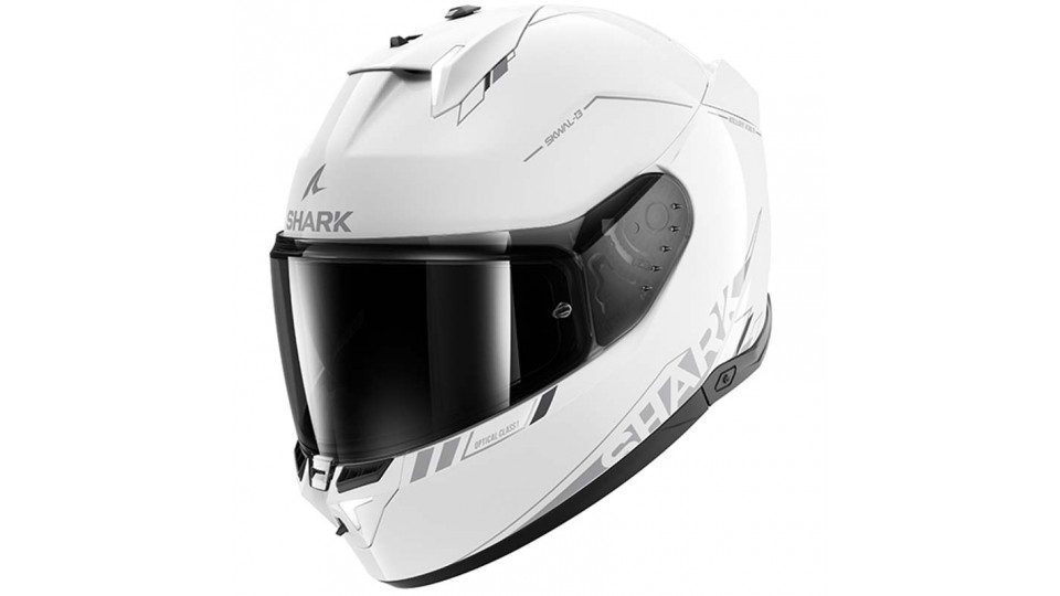 Shark Skwal i3 Blank SP Gloss White Silver