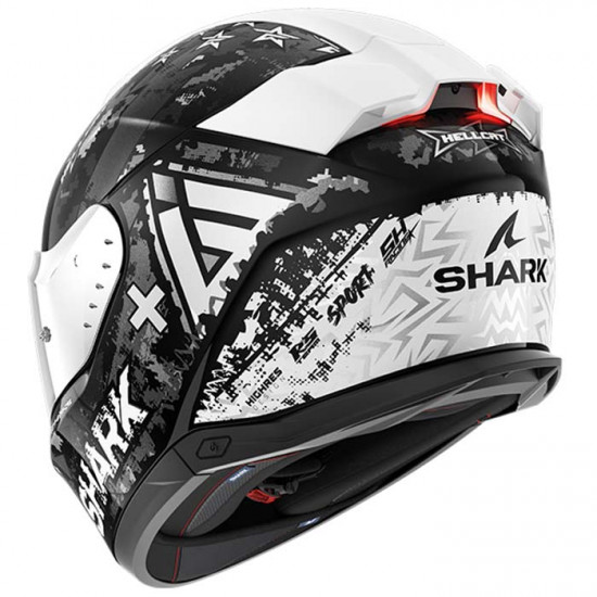 Shark Skwal I3 Hellcat Black White Anthracite + Free Chrome Visor