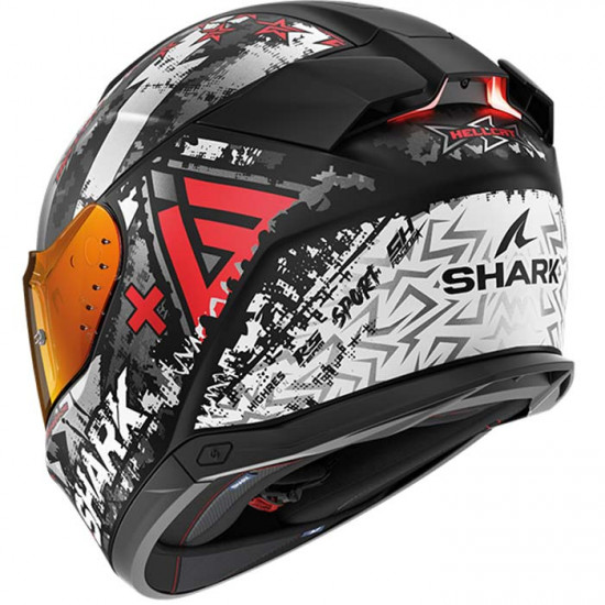 Shark Skwal I3 Hellcat Matt Black Red + Free Iridium Red Visor Full Face Helmets - SKU 210/HE0829E/KUR1