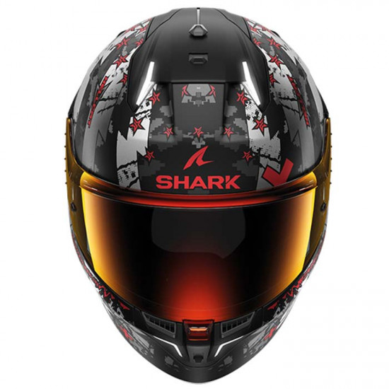 Shark Skwal I3 Hellcat Matt Black Red + Free Iridium Red Visor Full Face Helmets - SKU 210/HE0829E/KUR1