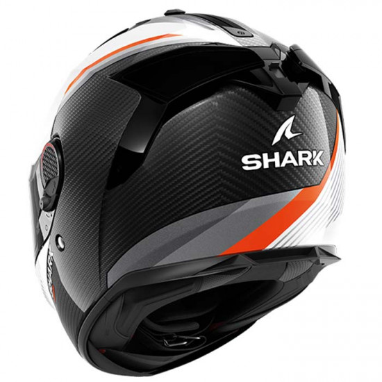 Shark Spartan GT Pro Dokhta Carbon White Orange Full Face Helmets - SKU 200/HE1306E/DWO1