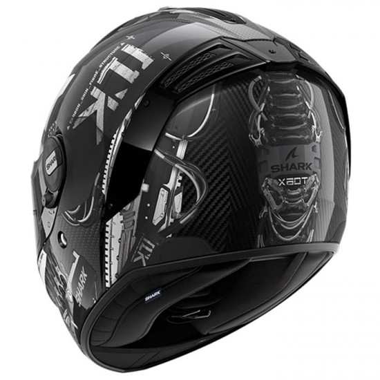 Shark Spartan RS Carbon Xbot Black Anthracite Silver Full Face Helmets - SKU 200/HE8157E/DAS1