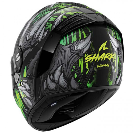 Shark Spartan RS Shaytan Black Green Anthracite Full Face Helmets - SKU 200/HE8114E/KGA1